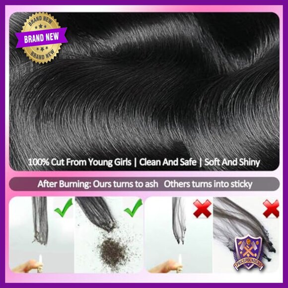 Body Wave Human Hair Extensions 22-26 Inch 3 Bundles Brazilian Virgin main image 6